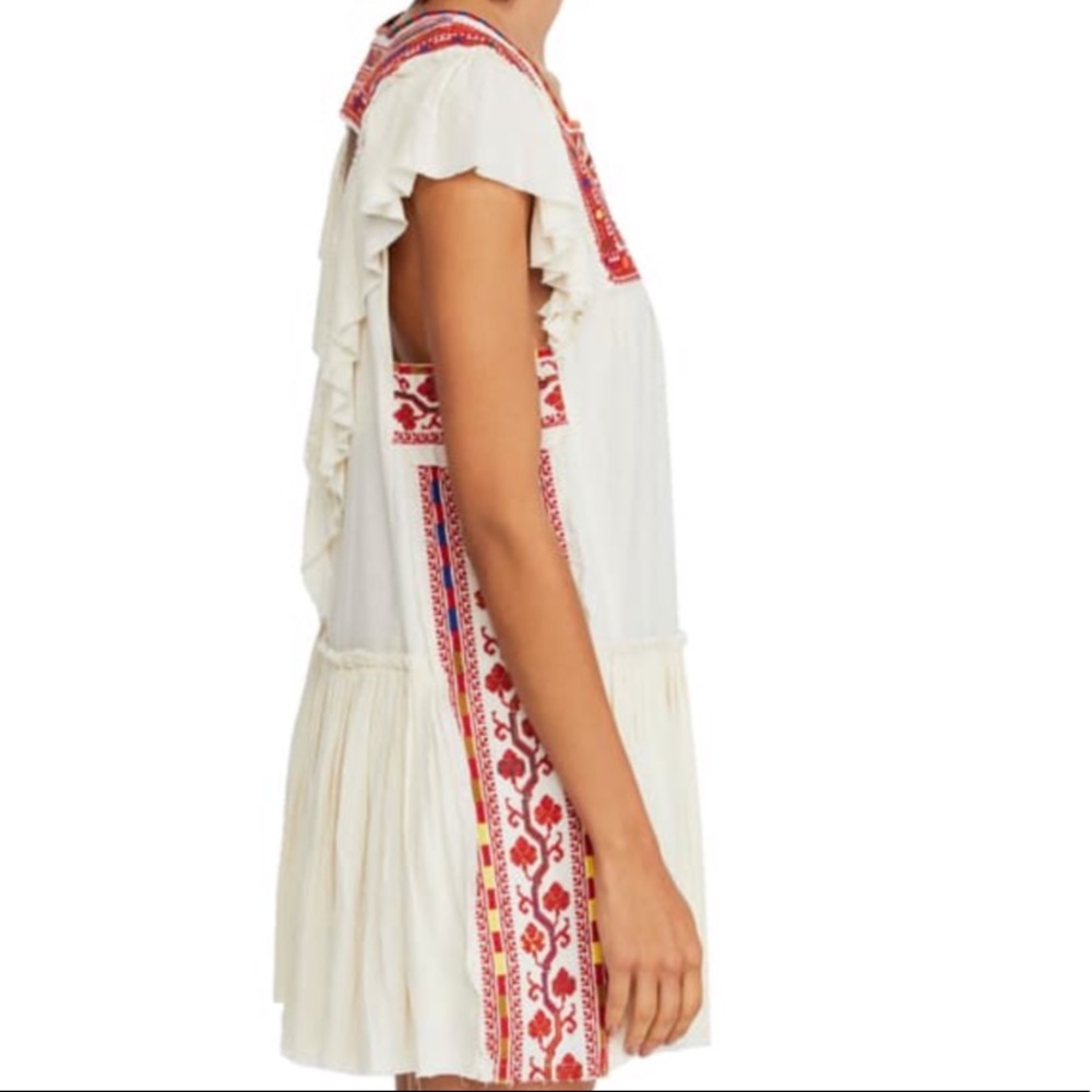 NWT Free People Day Glow Mini White Sand Dress. S - Picture 4 of 13